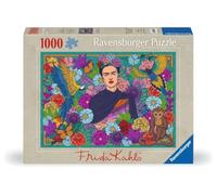 Ravensburger Puzzle 12001475 - Frida Kahlo's Paradise: Papageien, Affen und Blüten - 1000 Teile Puzzle für Kunstfreunde und Frida Kahlo Fans ab 14 Jahren