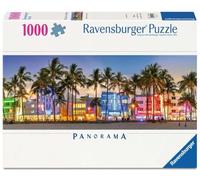 Ravensburger Puzzle 12001710 - Nachtlichter am Ocean Drive - Panorama-Puzzle Miami Beach mit 1000 Teilen, für Florida-Fans ab 14 Jahren