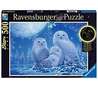 RAVENSBURGER PUZZLE Eulen im Mondschein 16595 Owls in Moonlight 500 Pieces, Multicoloured