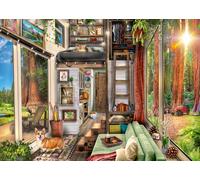 Ravensburger Puzzle 2D 1000 elementów: Domek w lesie, Nowy design