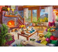 Ravensburger Puzzle 2D 1000 elementów: Przytulny pokój, Nowy Design Neues Design