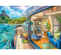 Ravensburger Puzzle 2D 1000 elementów: Rejs w tropiki, Nowy design