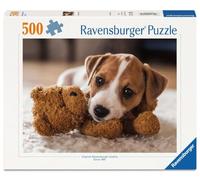 Ravensburger - Puzzle 500 Pieces Puppy and Teddy Bear, Adults 49 x 36 cm | Puzzle 500 pieces, 49 x 36 cm, for adults from 14 years, 500 pieces collection and ideal as an original gift idea.