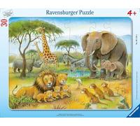 Ravensburger Puzzle Africa Wildlife - 30 Pieces Puzzle from 4 Years | 30-piece frame puzzle, children's puzzle from 4 years, Ravensburger quality