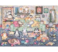 Ravensburger Crazy Cats Vintage No.16 Christmas Crackers 1000 Piece Jigsaw Puzzles for Adults and Kids Age 12 Years Up