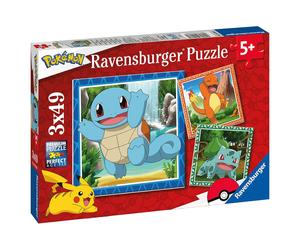 Ravensburger Puzzle Premium Puzzle Pokemon 3x 49 Pieces For Kids Age 5+ Sealed