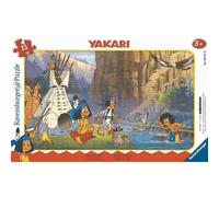 RAVENSBURGER PUZZLE Ravensburger 05141 Children's Camping with Friends 15 Pieces Frame Puzzle Yellow