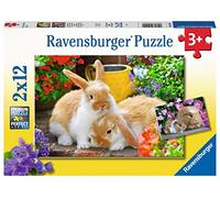 RAVENSBURGER PUZZLE Ravensburger 05144 Little Cuddle Time 05144 Small 2 x 12 Pieces Children's Puzzle for Children from 3 Years Yellow