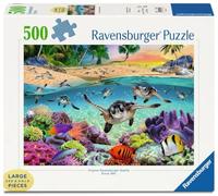 Ravensburger Race of The Baby Sea Turtles 500 Piece Large Format Jigsaw Puzzle | Unique Softclick Technology | Engaging Artistry | FSC-Certified Materials | Perfect for Adults and Kids
