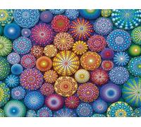 Ravensburger 17134 Radiating Rainbow Mandalas Art - Contemporary Animals Jigsaw Puzzle, Multicolor, 38.5 x 29.5 inches (98 x 75 cm) When Complete