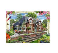 Ravensburger Country Cottage Collection No.13 Railway Cottage 1000 Piece Jigsaw Puzzles for Adults and Kids Age 12 Years Up