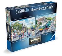 Ravensburger Railway Heritage No.1 Corfe Station & Oakworth Station 2x 500 Piece Jigsaw Puzzle for Adults and Kids Age 10 Years Up