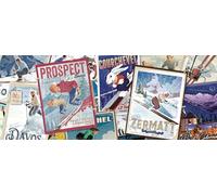 Ravensburger Retro Skiing 1000 Piece Jigsaw Puzzle for Adults - Vintage Ski Poster Panorama Puzzle, Winter Sports & Alpine Travel Artwork, Premium Family Puzzle Gift