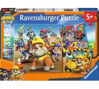 Ravensburger Paw Patrol Rubble & Crew Toys and Gifts - 3x 49 Piece Jigsaw Puzzles for Kids Age 5 Years +