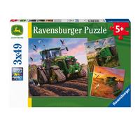 Ravensburger Seasons of John Deere 3 x 49 Piece Jigsaw Puzzle Set for Kids - 05173 - Every Piece is Unique Pieces Fit Together Perfectly
