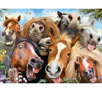 Ravensburger Selfies Horsing Around 500 Piece Jigsaw Puzzle for Adults and Kids Age 10 Years Up