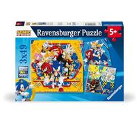 Ravensburger Sonic The Hedgehog 3x 49 Piece Jigsaw Puzzles for Kids Age 5 Years Up