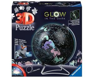 Ravensburger Star Globe Glow in The Dark 3D Jigsaw Puzzle for Kids and Adults Age 6 Years Up - 180 Pieces - No Glue Required