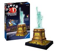 Ravensburger Statue of Liberty 3D Jigsaw Puzzle for Adults and Kids Age 8 Years Up - Night Edition with LED Lighting - No Glue Required
