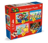 Ravensburger Super Mario 4 In A Box (12, 16, 20, 24 Piece) Jigsaw Puzzles - Let'S Go, Mario!