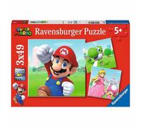 Ravensburger Super Mario 3x 49 Piece Jigsaw Puzzles for Kids Age 5 Years Up | Includes 3 49 pieces Super Mario puzzles, educational and fun games, ideal as a gift for any occasion from 5 years old.