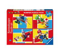 Ravensburger - Super Mario Puzzle Bumper Pack 4 x 100, Gift Idea for Children 6+ Years, Educational and Stimulating Game, 4 x 100 Piece Puzzle