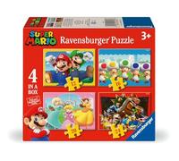Ravensburger Super Mario Toys and Gifts - 4 in a Box Jigsaw Puzzles for Kids Age 3 Years Up - 12, 16, 20, 24 piece - 2025 Edition