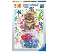 Ravensburger - Teacup Kitty - 500 Piece Jigsaw Puzzle