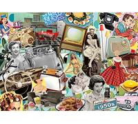 The 50s 1000 Piece Jigsaw Puzzle for Adults and Kids 12 Years Up - Retro Nostalgia 1950s