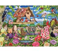 Ravensburger The Birds' Banquet 1000 Piece Jigsaw Puzzle - Debbie Cook Wildlife Garden Scene - Colourful Birds, Butterflies & Nature Puzzle for Adults and Families