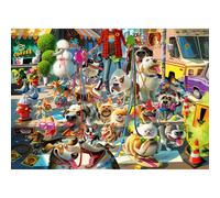 Ravensburger The Dog Walker Large Format 500-Piece Jigsaw Puzzle | Unique Softclick Technology | Vibrant Glare-Free Pieces | Crafted with Sustainable