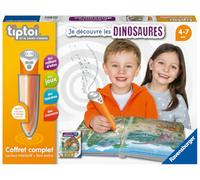 Ravensburger - tiptoi® Complete Set Interactive Reader + Book Je Discover Les Dinosaurs - Electronic Educational Game - No Screen - For Ages 4+ - French Version - 00 143