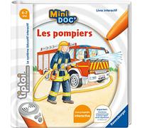 Ravensburger - tiptoi- Interactive Book - Mini Doc' Les Pompiers - Electronic Educational Game - No Screen - Ages 4 Years and Above - French Version - 00156
