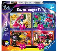 Ravensburger Trolls 2 World Tour 4 in Box (12, 16, 20, 24 piece) Jigsaw Puzzles for Kids age 3 years and up