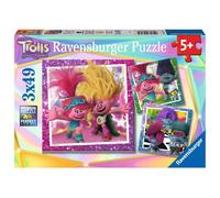 Ravensburger Trolls 3 3x49 Piece Jigsaw Puzzle Set for Kids - Screen-Free Activity Boosts Concentration and Focus