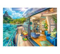 Ravensburger Tropical Island Charter - 1000-Piece Jigsaw Puzzle | Unique Softclick Technology | Vibrant Glare-Free Imagery | Perfect for Adults and A