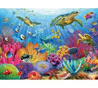 Ravensburger Tropical Waters Jigsaw Puzzle - 500 Unique Pieces Precision-Cut | Vibrant Glare-Free Imagery | Ideal for Relaxation or Group Activity |