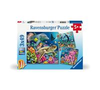 Ravensburger Underwater Sealife Adventure 3x 49 Pieces Jigsaw Puzzles for Kids Age 5 Years Up