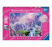 Ravensburger Unicorn Kingdom 100 Piece XXL Glitter Jigsaw Puzzle for Kids - 12907 - Every Piece is Unique Pieces Fit Together Perfectly