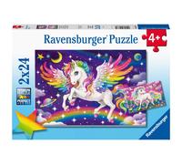 Ravensburger Unicorn & Pegasus 2x 24 Pieces Jigsaw Puzzles for Kids Age 3 Years Up - Gifts for Toddlers
