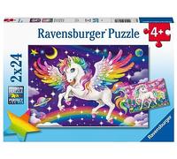 Ravensburger Unicorn & Pegasus 2x 24 Pieces Jigsaw Puzzles for Kids Age 3 Years Up - Gifts for Toddlers