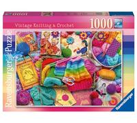 Ravensburger Vintage Knitting & Crochet Nostalgia 1000 Piece Jigsaw Puzzles for Adults and Kids Age 12 Years Up - Gifts for Adults