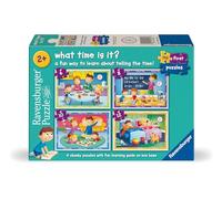 Ravensburger What's The Time - My First Jigsaw Puzzles for Kids Age 2 Years Up (24 Months) - 6, 8, 10, 12 Pieces - Educational Toddler Toys