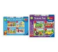 Ravensburger What's The Weather? My First Jigsaw Puzzles for Kids 2 Years Up (2, 3, 4 & 5 Pieces) & Travel Far, My First Jigsaw Puzzles (2, 3, 4 & 5