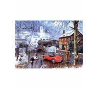 Ravensburger Winter Village Railway Crossing 1000 Piece Jigsaw Puzzle Multi One Size