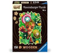 Ravensburger WOODEN Puzzle - Marvel Groot - konturgeformtes Holzpuzzle mit 150 Teilen