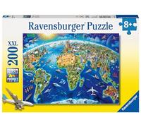 Ravensburger World Landmarks Map XXL 200pc Jigsaw Puzzle