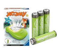 Ravensburger Xoomy Midi Animals, Drawing Projector, 6+ Years, & Amazon Basics AAA Rechargeable 4 Pack, 850mAh