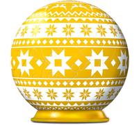 Ravensburger Yellow Festive Christmas Tree Bauble Decoration 3D Jigsaw Puzzle Ball for Kids Age 6 Years Up - 54 Pieces - No Glue Required