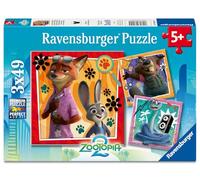 Ravensburger - Zootopia 2: A New Mission - 3 × 49 Piece Jigsaw Puzzle Set - Vibrant Scenes with Judy Hopps, Nick Wilde & Friends - Premium Quality - Screen-Free Fun - Children Ages 5+